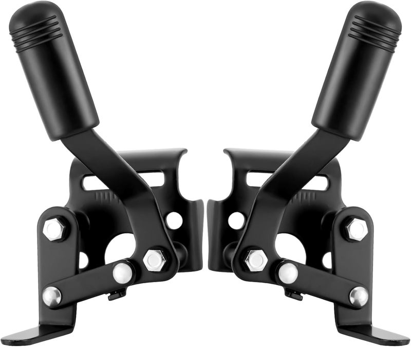DaisyInner Heavy Duty Wheelchair Brakes Wheel Locks (Pack of 2) Wheelchair Parts Mount Bolt on Style for 7/8 Inch Tubing Universal Wheel Lock Brake Assembly Medical Transport Chair Brake Side(Black) - Image 1